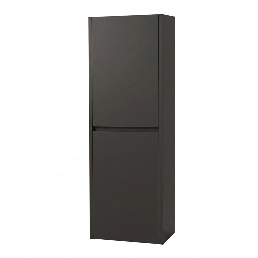 Hayat Kolomkast - 35x135x35 cm - 2 Deuren - Greeploos - Softclose - Omkeerbaar - Mat Zwart