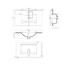Hayat Wastafel 80 x 45 cm Kunstmarmer Glanzend Wit 1 Wasbak Kraangat Overloop t