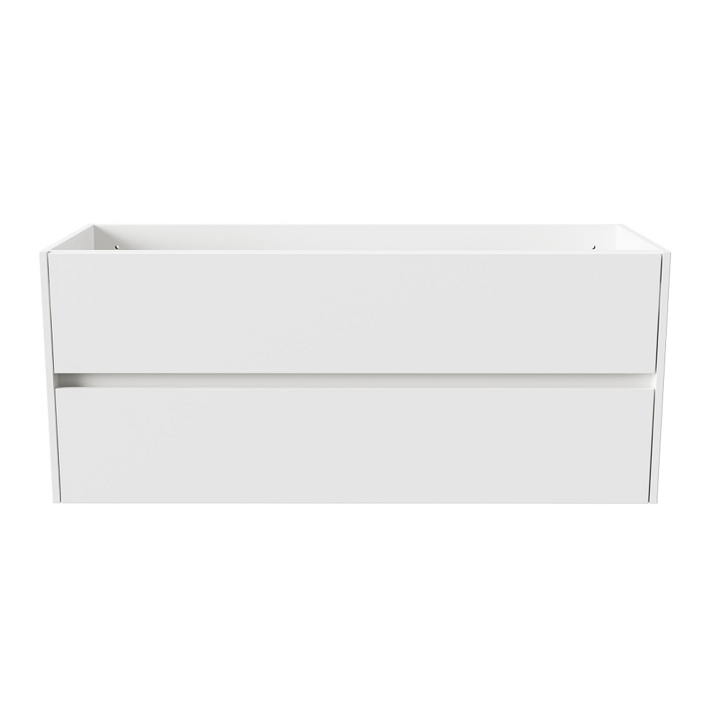 Hayat Wastafelonderkast 120 cm - Glanzend Wit met 2 Lades - Softclose - Greeploos