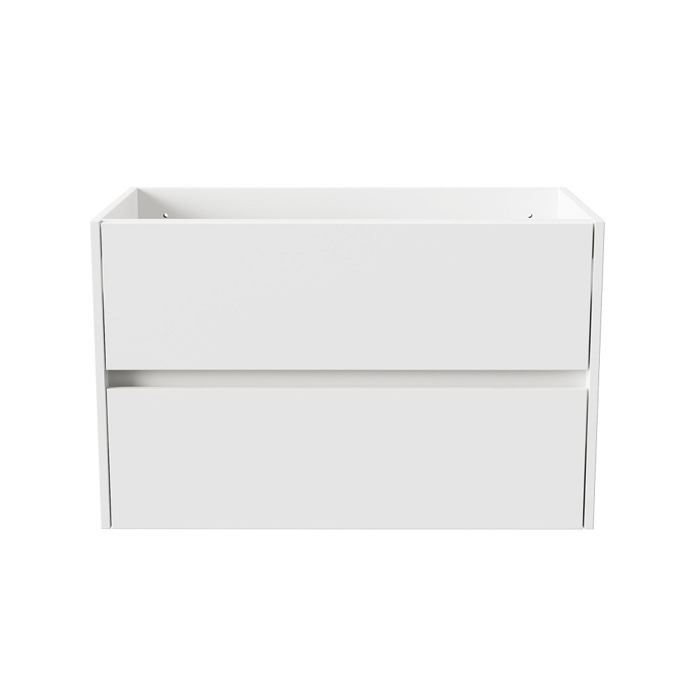 Hayat Wastafelonderkast 80 cm - Glanzend Wit met 2 Lades - Softclose - Greeploos