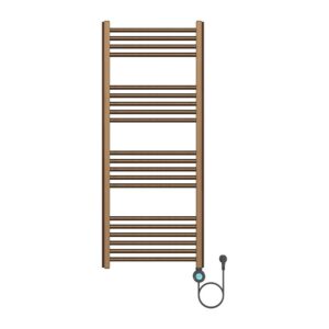 Elektrische Handdoekdroger Smart WiFi Bruin Brons - 120x50 cm - 700W - Digitale Programmeerbare Thermostaat - Rechts Aansluiting