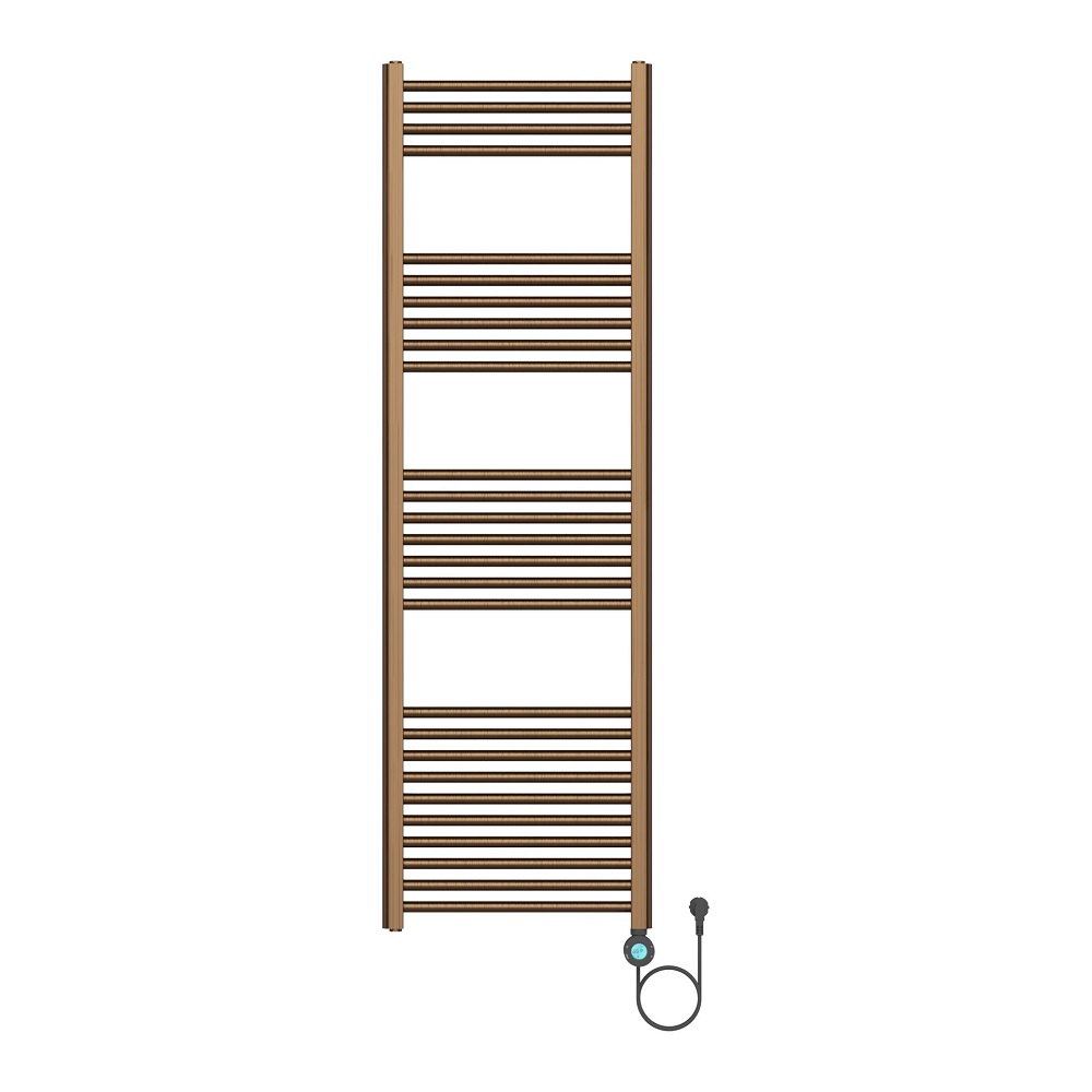 Elektrische Handdoekdroger Smart WiFi Bruin Brons - 160x50 cm - 900W - Digitale Programmeerbare Thermostaat - Rechts Aansluiting