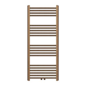 Handdoekdroger Geborsteld Bruin Brons 120 x 50 cm - 537 Watt - LinksRechts of Middenaansluiting - Design Badkamerradiator