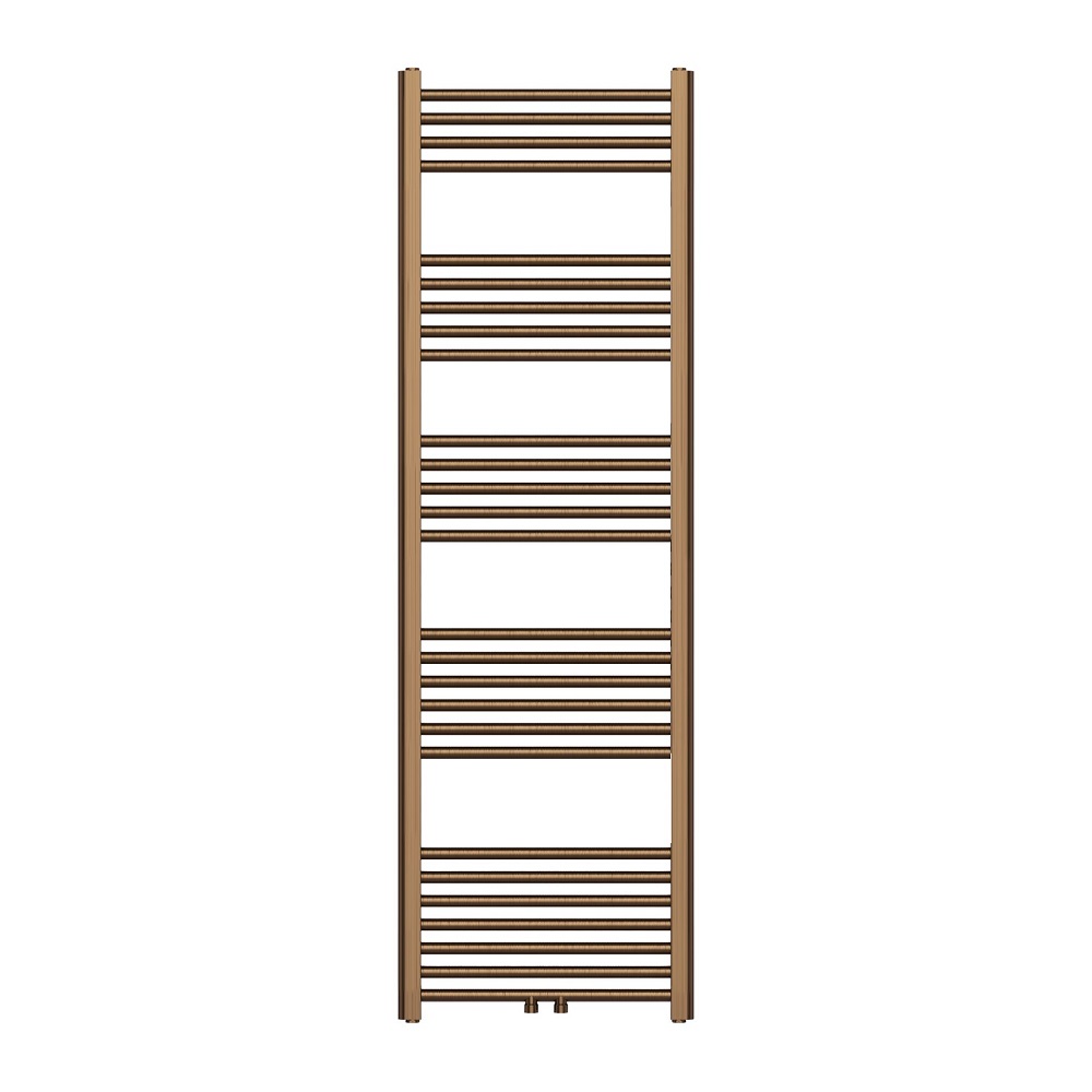 Handdoekdroger Geborsteld Bruin Brons 160 x 50 cm - 721 Watt - LinksRechts of Middenaansluiting - Design Badkamerradiator