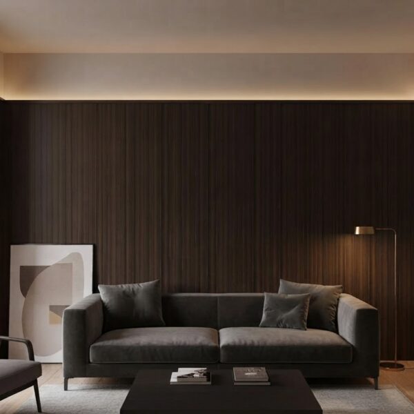 Bamboe Wandpaneel Donker Eiken 280 x 60 cm Waterbestendig & Schimmelwerend 8 mm