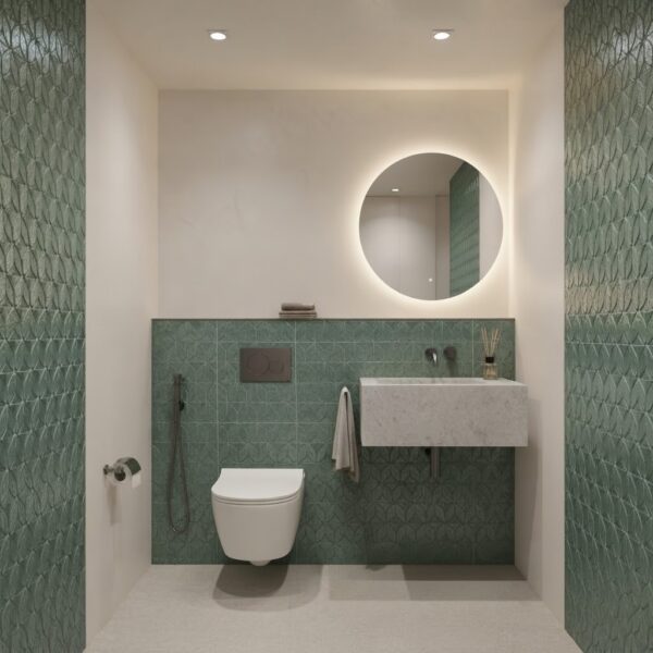 Bamboe Wandpaneel Green Pattern Metal Look 280 x 110 cm MLGP M5