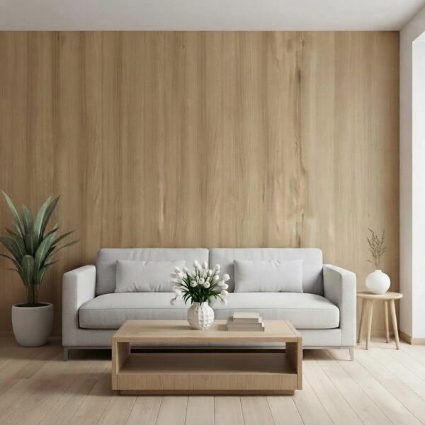 Bamboe Wandpaneel Licht Eiken Houtlook 280 x 60 cm HLLE H2
