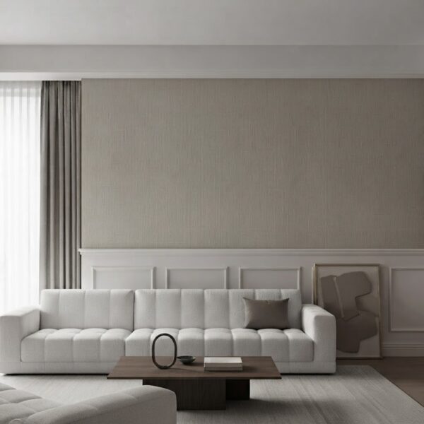 Bamboe Wandpaneel Linnenlook Grijsbeige 280 x 60 cm 8 mm Waterbestendig & Schimmelwerend