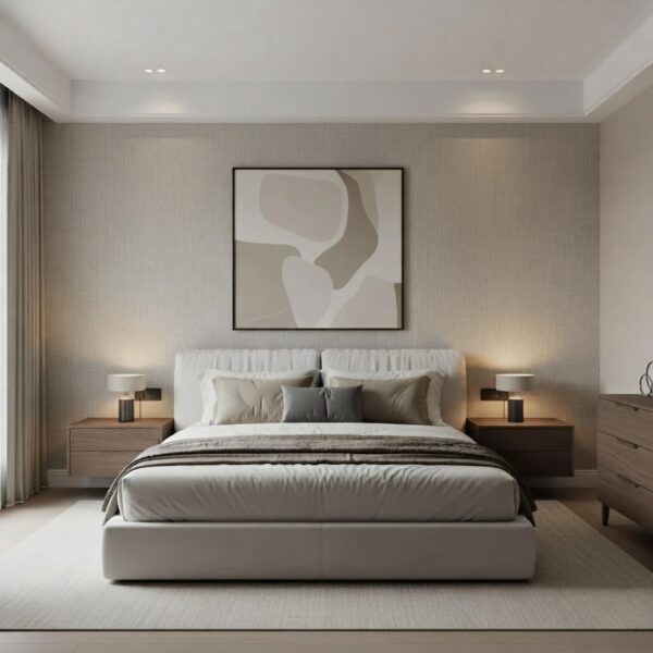 Bamboe Wandpaneel Linnenlook Grijsbeige 280 x 60 cm 8 mm Waterbestendig & Schimmelwerend