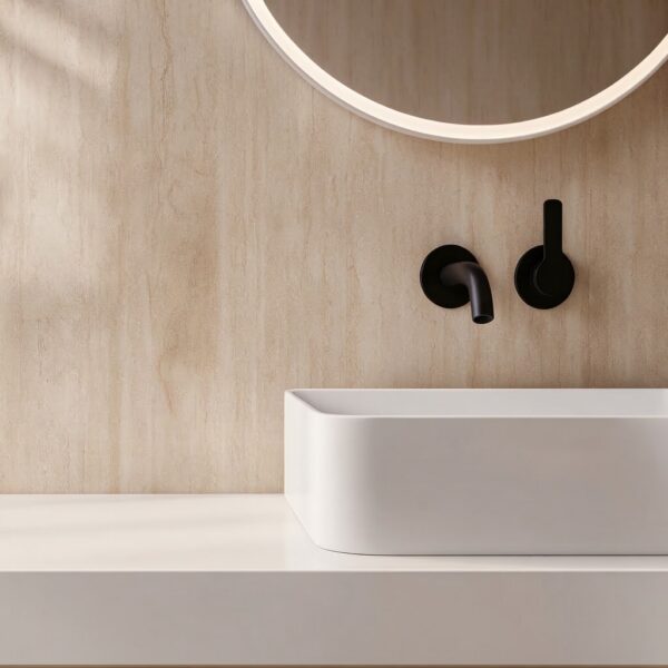 Bamboe Wandpaneel Travertin Noorse Steen Natuursteen & Marmer Look 280 x 110 cm NMLTNS N4