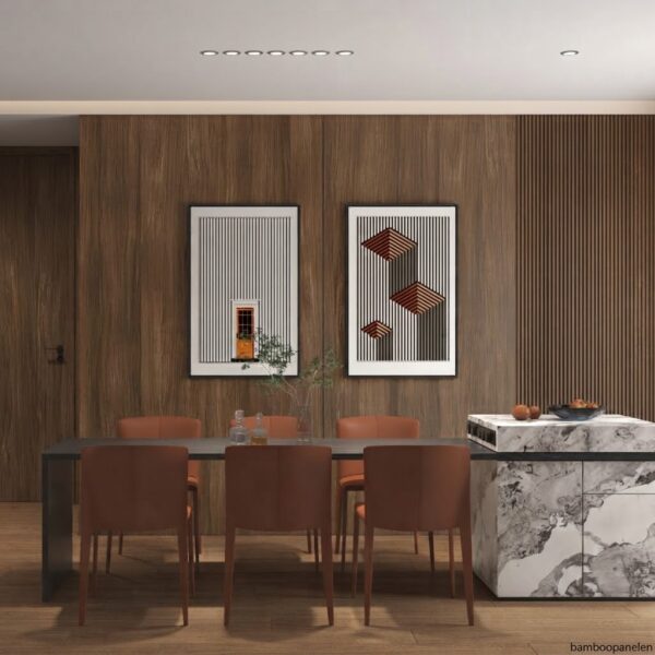 Bamboe Wandpaneel Walnoot Warm Klassiek Houtlook 280 x 60 cm HLWNK H1