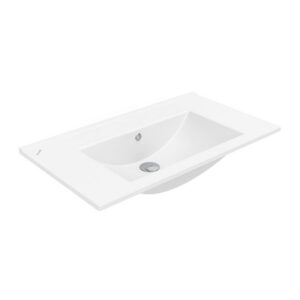 Creavit SU Wastafel 80×45 cm - 1 Wasbak - Glanzend Wit Keramiek - Zonder Kraangat