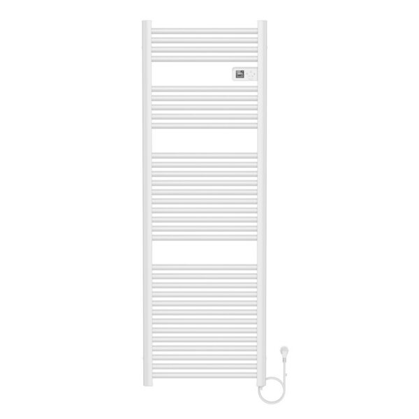 Elektrische Handdoekdroger Smart WiFi - Glanzend Wit 160 x 54 cm - 850 Watt - Digitale Programmeerbare Thermostaat - Design Badkamerradiator
