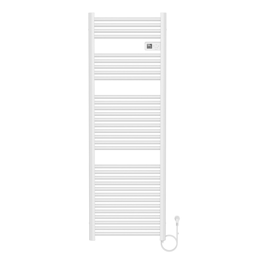 Elektrische Handdoekdroger Smart WiFi - Glanzend Wit 160 x 54 cm - 850 Watt - Digitale Programmeerbare Thermostaat - Design Badkamerradiator