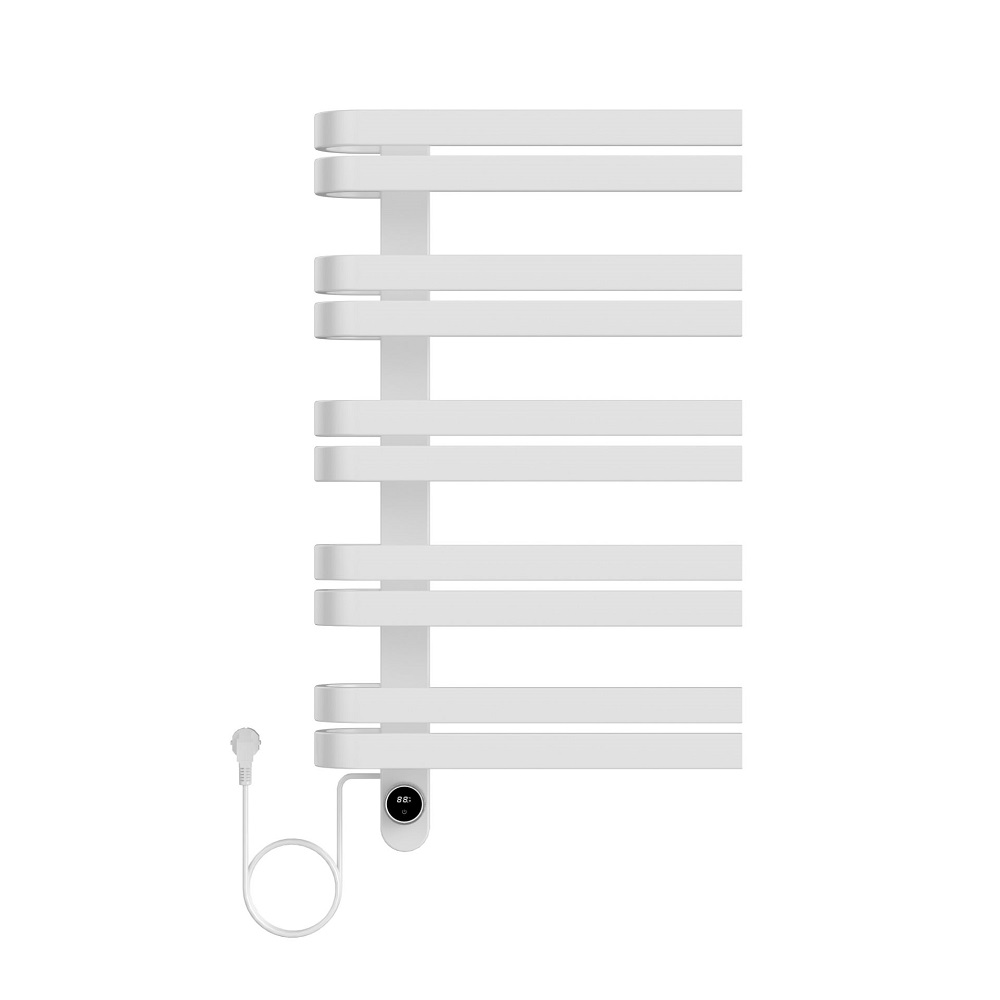 Elektrische Handdoekdroger Smart WiFi - Glanzend Wit 90 x 50 cm - 225 Watt - Linkeraansluiting - Design Badkamerradiator