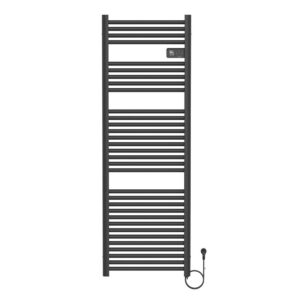 Elektrische Handdoekdroger Smart WiFi - Mat Zwart 160 x 54 cm - 850 Watt - Digitale Programmeerbare Thermostaat - Design Badkamerradiator