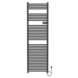 Elektrische Handdoekdroger Smart WiFi - Mat Zwart 180 x 54 cm - 1000 Watt - Digitale Programmeerbare Thermostaat - Design Badkamerradiator