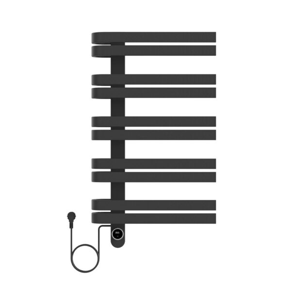 Elektrische Handdoekdroger Smart WiFi - Mat Zwart 90 x 50 cm - 225 Watt - Linkeraansluiting - Design Badkamerradiator