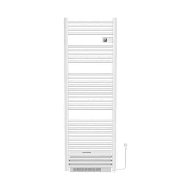 Elektrische Handdoekradiator Met Blower 1850W - Smart WiFi - Digitale Programmeerbare Thermostaat - 164 x 54 cm - Glanzend Wit