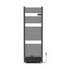Elektrische Handdoekradiator Met Blower 1850W - Smart WiFi - Digitale Programmeerbare Thermostaat - 164 x 54 cm - Mat Zwart