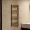 Handdoekdroger Geborsteld Bruin Brons 120 x 50 cm 537 Watt Links Rechts of Middenaansluiting Design Badkamerradiator