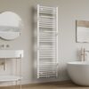 Handdoekradiator Met 3 Handdoekhouders Glanzend Wit 160 x 50 cm 2282 Watt