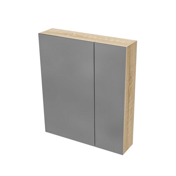 Hayat Spiegelkast 60 cm Eiken 2 Asymmetrische Spiegeldeuren