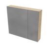 Hayat Spiegelkast 80 cm Eiken 2 Asymmetrische Spiegeldeuren