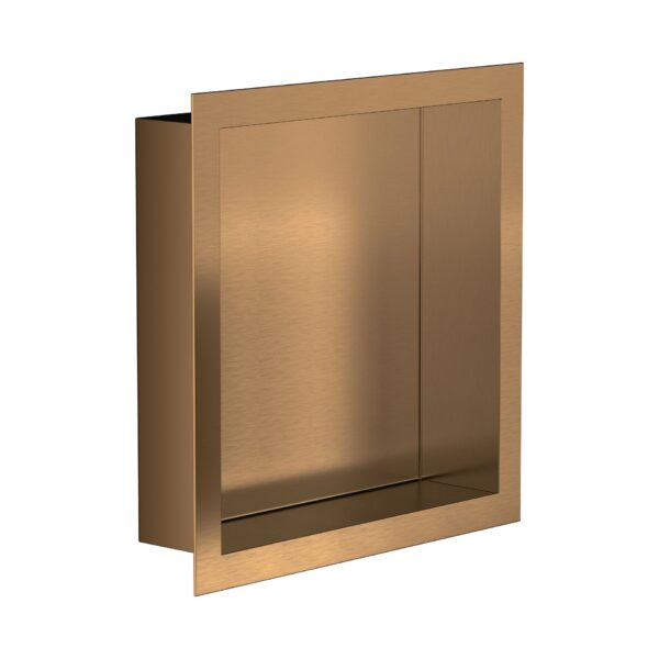 Inbouwnis 30x30x7 cm Bruin Brons Wandnis voor Badkamer en Toilet