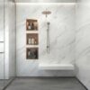 Inbouwnis 30x30x7 cm Bruin Brons Wandnis voor Badkamer en Toilet T