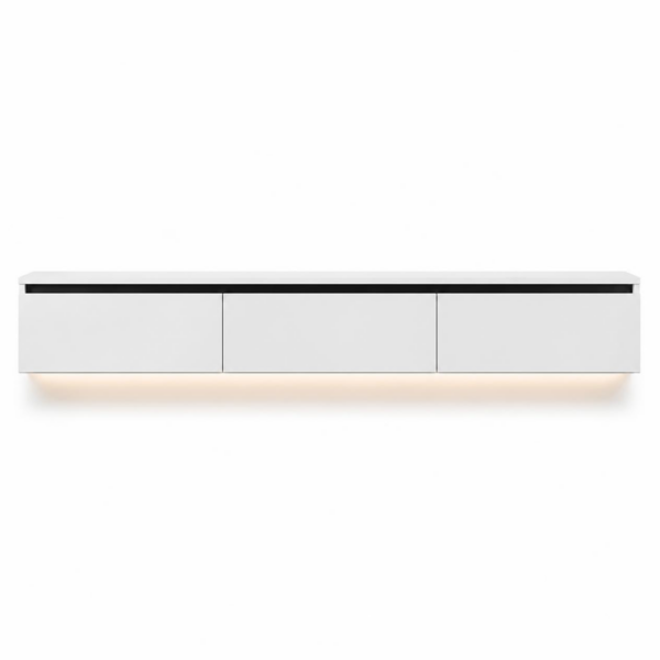 LUMORA TV Meubel 240 cm Wit Modern TV Meubel met LED Verlichting