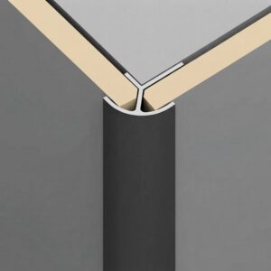 Hoekprofiel Bamboe Wandpaneel 8 mm - Mat Zwart - Aluminium - 3 Meter