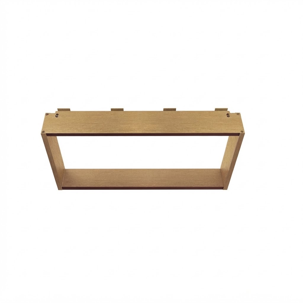 Opbouwnis voor Douchewand met 4 Handdoekhaken Bruin Brons Aluminium 60 x 30 x 8 cm