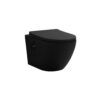 Hangtoilet met Bidet 52,5 cm - Randloos 360° Flush - Koud & Warm Water - Duroplast SoftClose & Quick Release - Mat Zwart