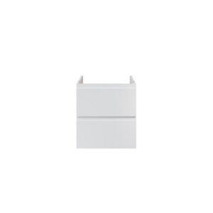 Sally XL Wastafelonderkast 56 x 60 x 45,3 cm - 2 Lades - Soft Close - Greeploos - Mat Wit