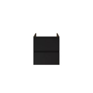 Sally XL Wastafelonderkast 56 x 60 x 45,3 cm - 2 Lades - Soft Close - Greeploos - Mat Zwart