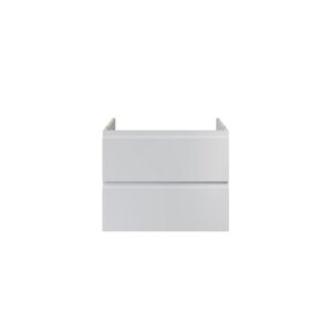 Sally XL Wastafelonderkast 76 x 60 x 45,3 cm - 2 Lades - Soft Close - Greeploos - Mat Wit