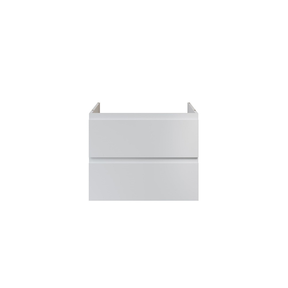 Sally XL Wastafelonderkast 76 x 60 x 45,3 cm - 2 Lades - Soft Close - Greeploos - Mat Wit