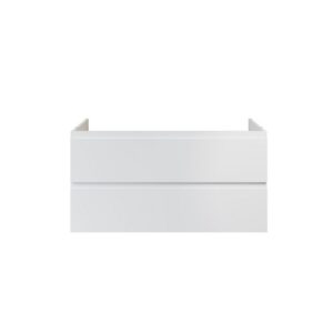 Sally XL Wastafelonderkast 118 x 60 x 45,3 cm - 2 Lades - Soft Close - Greeploos - Mat Wit