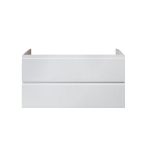 Sally XL Wastafelonderkast 118 x 60 x 45,3 cm - 2 Lades - Soft Close - Greeploos - Glanzend Wit