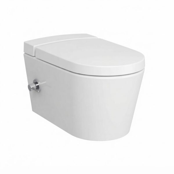 VitrA Nest Hangtoilet Randloos Toilet met Bidetfunctie VitrA Fresh Inclusief Toiletzitting Verborgen Montage Wit