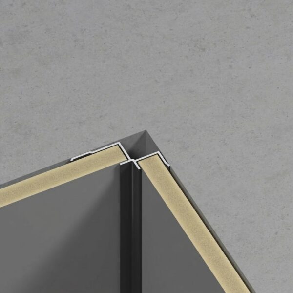 Hoekprofiel Bamboe Wandpaneel 8 mm - Zwart - Aluminium - 3 Meter